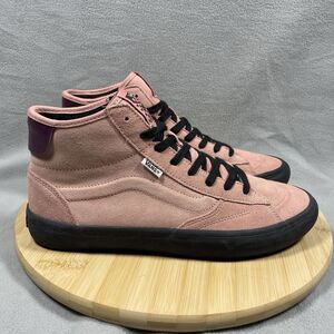 Vans The Lizzie Rosette Men’s Size 9 Women’s 10.5 Pink Black Suede Skate Shoes